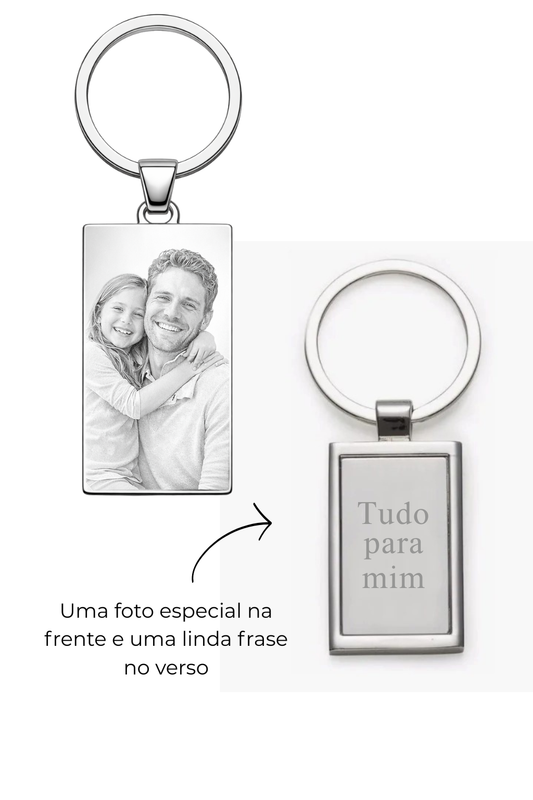 Chaveiro Retangular Personalizado em Aço Inox