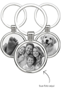 Kit 3 Chaveiros Redondos Personalizados em Aço Inox